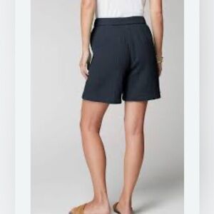 J JILL Navy woman Gauze pull on casual cotton loose fit coastal grandma short XS